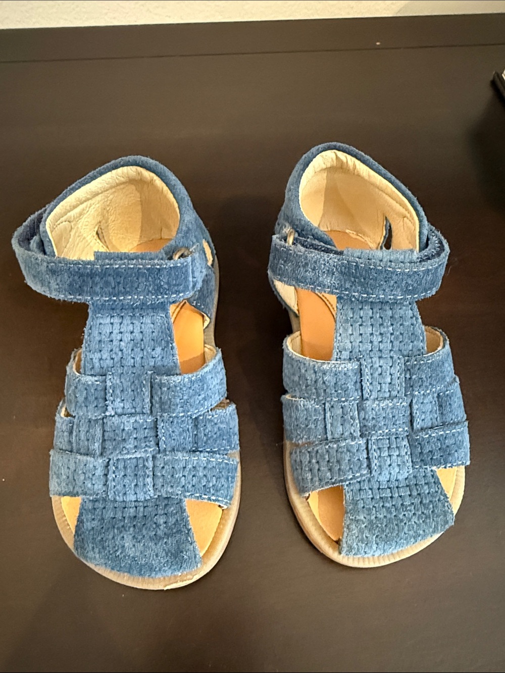 Naturino Zaffiro Blue Leather Toddler Sandals